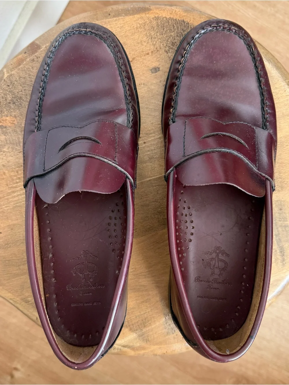 Vintage 90s 2000s Leather Penny Loafers Brooks Brothers ~ Size 5.5 M / 7 W